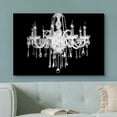 thumbnail image 2 of wall26 Canvas Print Wall Art Ornate Black &amp; White Chandelier Silhouette Decorative Lights Digital Art Modern Art Chic Relax/Calm Multicolor for Living Room, Bedroom, Office - 24"x36", 2 of 5