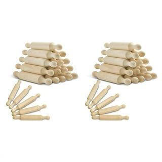 20PCS Mini Rolling Pins for Crafts, Small Wooden Dough Roller for