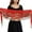 Red, variant on RUTAYY Women Skirts Belly Dance Scarf Belly Dance Scarf Belly Dance Chiffon Scarf With 98 Solid Color Flowy Swing Skirts