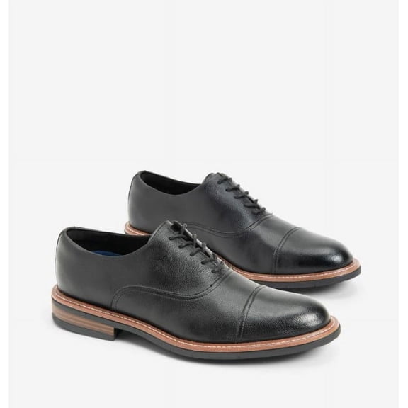 Kenneth Cole Reaction, Klay Cap Toe Men's 8.5 Dress Shoes, Black, New in Box