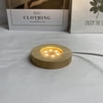 thumbnail image 4 of SYWAN 2Pcs 4" Wood LED Display Base, Round & Square, Warm Color, USB Powered, 4 of 8