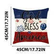 thumbnail image 3 of XMMSWDLA Patriotic Pillow Covers 18x18 Inch,4th of July Red White Blue Summer Outdoor Throw Pillow Covers ,Independence Memorial Day USA Flag Retro Fourth of July Cushion Case for Sofa Couch Decor, 3 of 6