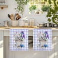 thumbnail image 4 of Spring Easter Kitchen Towels Set of 1, Bunny Botanical Flowers Leaves Purple Check Absorbent Dish Towels for Kitchen, Microfiber Hand Towel, Quick Drying Tea Towel for Cleaning Decorative Dishcloths, 4 of 7