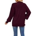 thumbnail image 2 of Hanerdun Women Open Front Cardigan Female Solid Cardigan Sweaters Red M, 2 of 5