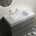 thumbnail image 3 of 36" Gray Bathroom Vanity with Sink, Large Storage Freestanding Bathroom Vanity for Modern Bathroom, One-Piece White Sink Basin without Drain and Faucet, 3 of 9