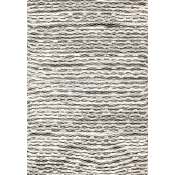 Dynamic Rugs Soul Ivory/Charcoal 5X8 Geometric Handmade Area Rug