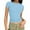 Light Blue-04, variant on Perfectbot Women's Slim Fit Crew Neck Crop Tops Cap Short Sleeve Ribbed Basic Summer Trendy Casual Tshirts