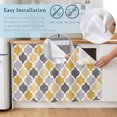 thumbnail image 5 of Moroccan Cabinet Curtains 32"W x 55"L,Dustproof Sink Skirt Curtain for Kitchen Bathroom,Vintage Moroccan Texture Yellow Grey Adhesive Desk Skirt Door Cover Curtains for Pantry Classroom Office Closet, 5 of 8