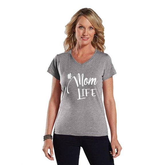NanyCrafts #MomLife Women's V-Neck Shirt