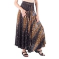 thumbnail image 1 of Qmyliery Women Bohemian Long Skirt, Elastic High Waist Big Hem Tie-up Skirt for Beach/ Seaside/ Vacation, 1 of 9