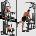 thumbnail image 4 of UPGO Home Gym Station, Workout Equipment with 154LBS Weight Stack, Leg Press And Preacher Curl Pad, 4 of 11