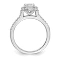 thumbnail image 4 of Auriga Fine Jewelry 925 Sterling Silver Rhodium-plated Diamonore Halo Ring for Women Size- 8, 4 of 4