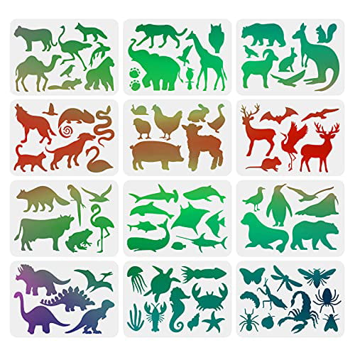 3pcs Camouflage Stencil Kit, 11.8x11.8 Inch Reusable Camouflage Painting  Stencils, Camouflage Pattern Stencils For Painting On Wooden Wall Canvas,  Art