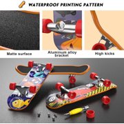 Fingerboard Mini Finger Skateboards 12PCS Professional Finger Boards Set Creative Fingertips Movement, Mini Skateboard Starter Kit Finger Sports Party Favors Novelty