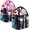 Black + Pink, variant on PETGLE Mesh Shower Caddy Portable for College Dorm Room Essentials with 7 Pockets, Freestanding Hanging Organizer Basket, Quick Dry Tote Bag for Camping, Bathroom, Beach, Travel, 1 Pack, Black