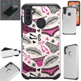 thumbnail image 1 of WORLD ACC Fusion Phone Case Compatible with Samsung Galaxy A11 + TEMPERED GLASS Hybrid Cover (Feather Panties), 1 of 1