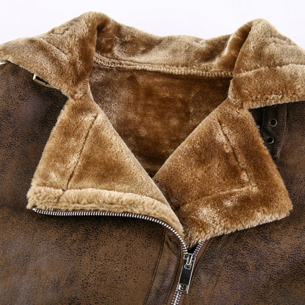 XZNGL Mens Fashion Jacket Vintage Turn-down Collar Solid