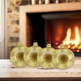 thumbnail image 4 of Glass Christmas Tree Ornaments - 67mm/2.625" [4 Pieces] Decorated Balls from Christmas by Krebs Seamless Hanging Holiday Decor, 4 of 5