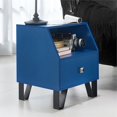 thumbnail image 2 of Furniture of America Jilah Table d'Appoint de Rangement en Bois Moderne, Bleu (Ensemble de 1), 2 of 5