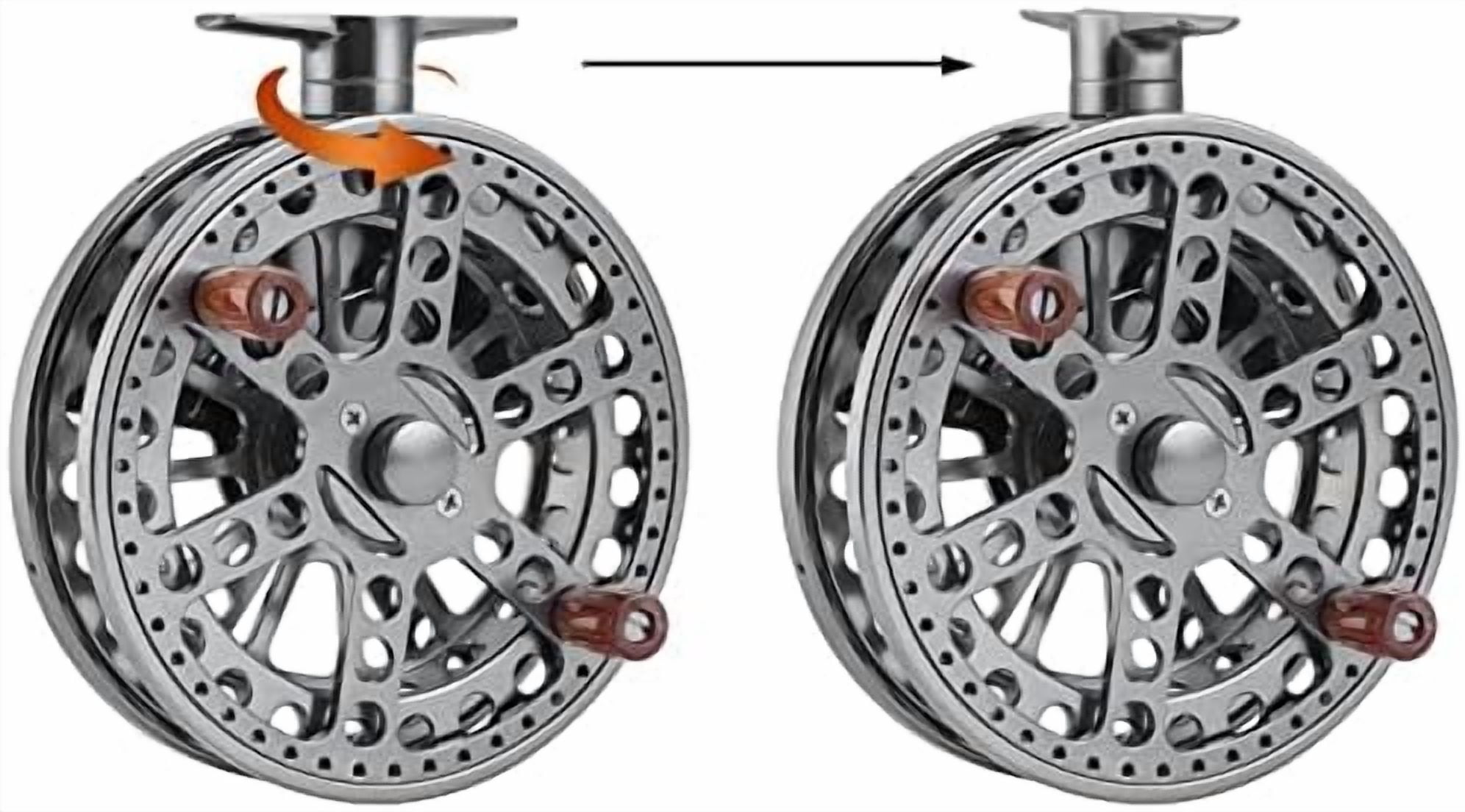Centerpin Float Fishing Reel, 120mm, 4.75inch, Reversible Reel Direction, Free-Spinning Spool, Trotting, CNC Machined Aluminum, Steelhead, Trout and Salmon$$Sport & Recreation Other