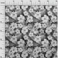 thumbnail image 3 of oneOone Velvet Gray Fabric Tropical Floral Dress Material Fabric Print Fabric By The Yard 58 Inch Wide, 3 of 4