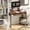 Brown, variant on Mulorico Computer Desk with Monitor Stand, Pull-Out Keyboard Tray and Built-In Power Outlets, Home Office Writing Workstation for Adults