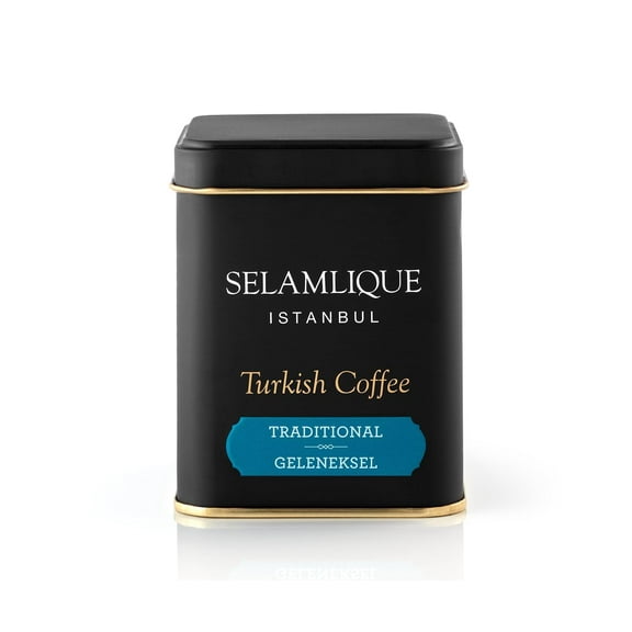 Selamlique Traditional Turkish Ground Coffee, Premium Arabica, 4.40 oz. Ultra Fine Ground Powder