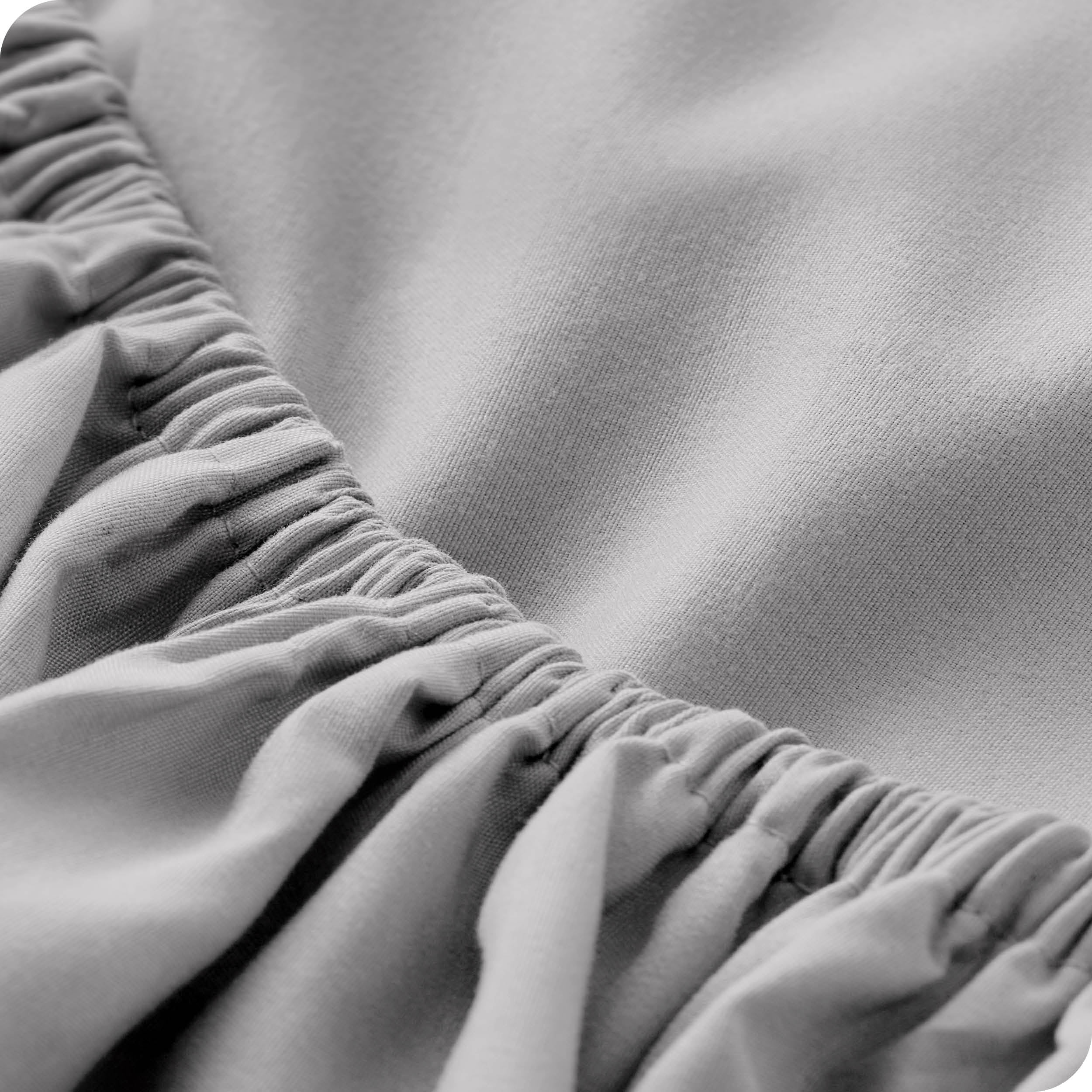 Bare Home Light Gray Microfiber Sheet Set, Wrinkle Resistant, Deep Pocket, Twin