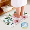 thumbnail image 4 of GZHJMY Bathroom Mat set of 3， Light Pink Flowers with Leaves 3 Pieces Bath Mats Set for Bathroom, Vintage Style Non-Slip Washable Cover Floor Rug Decorations for Kitchen Bathroom Bedroom, 4 of 6
