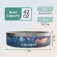thumbnail image 4 of Coldest Dog Bowl - Stainless Steel Non Slip No Spill Proof Skid Metal Insulated Dog Bowls, Cats, Pet Food Water Dish Feeding for Large Medium Small Breed Dogs (42 oz, Into the Beyond), 4 of 9