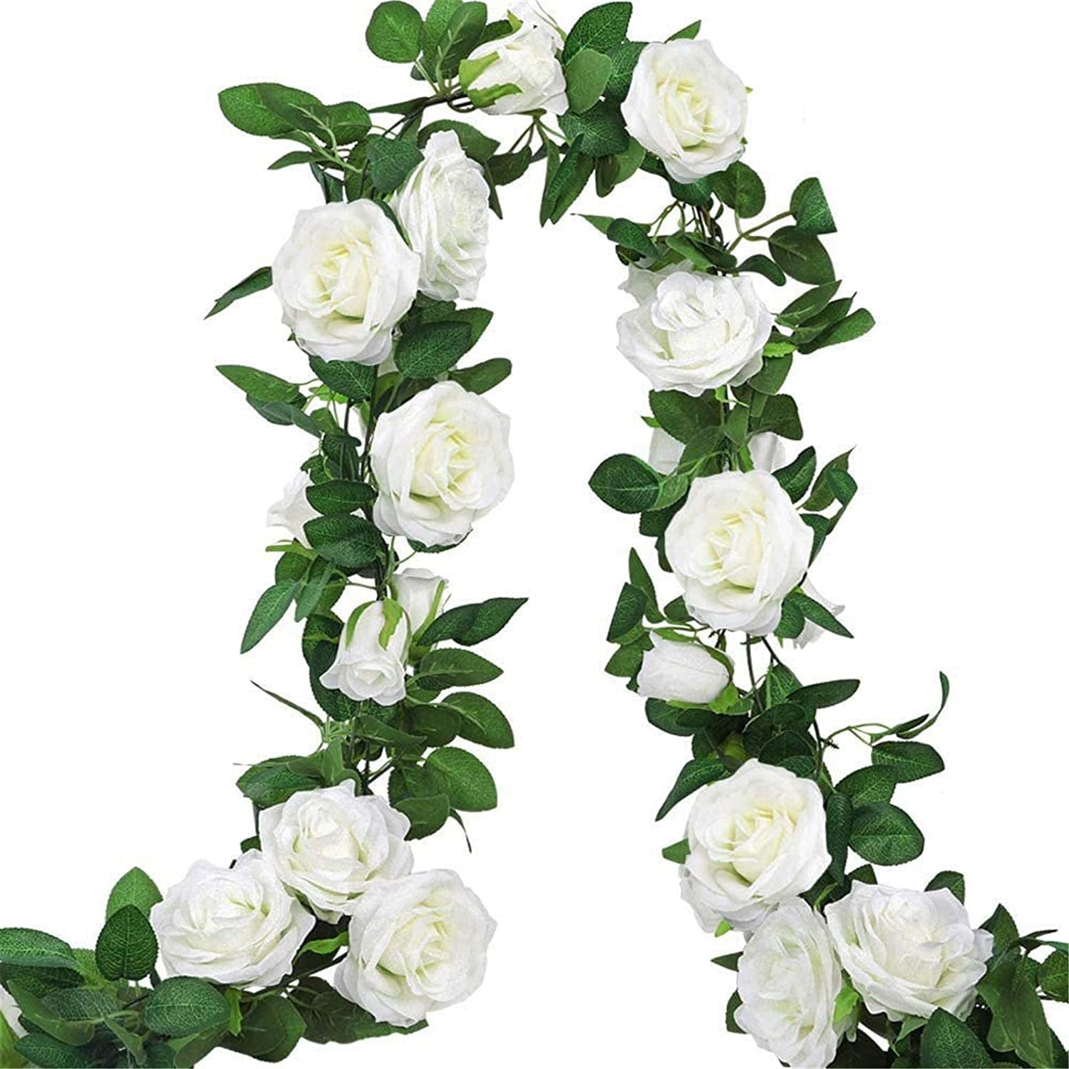 Artificial Silk Champagne Fake Flower Rose Garlands Plant Wedding Supplies Decor 