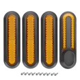 thumbnail image 1 of 4 piezas de cubierta de rueda de plástico con tiras reflectantes para Xiaomi M365 Pro Pro2 1s, cubierta de rueda lateral y pegatina de repuesto para scooter (amarillo), 1 of 4