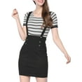 thumbnail image 3 of INSPIRE CHIC Women's High Waist Straight Braces Suspender Skirts XS Black, 3 of 8