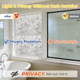 thumbnail image 3 of OHTMERU Window Privacy Film Decorative Window Film for Bathroom,Front Door,Home, Static Cling Stained Glass Sticker Opaque Heat Control UV Blocking Non Adhesive 35.4 x 78.7 inches, 3 of 9