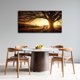 thumbnail image 3 of Bosque con atardecer dorado, pintura natural de paisaje decorativa, ideal para salas, dormitorios, oficinas o paredes del hogar. Con marco, puede colgarse directamente., 3 of 7