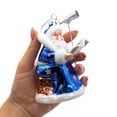 thumbnail image 4 of Santa the Astronomer Glass Christmas Ornament, Science and Astronomy Themed Holiday Gift, 4 of 7