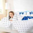 thumbnail image 4 of Manfei Leopard Animal Print Bows 7-Piece King Bedding,Minimalist Geometric Polkadot King Bed in a Bag,Polkadot Reversible, 4 of 7
