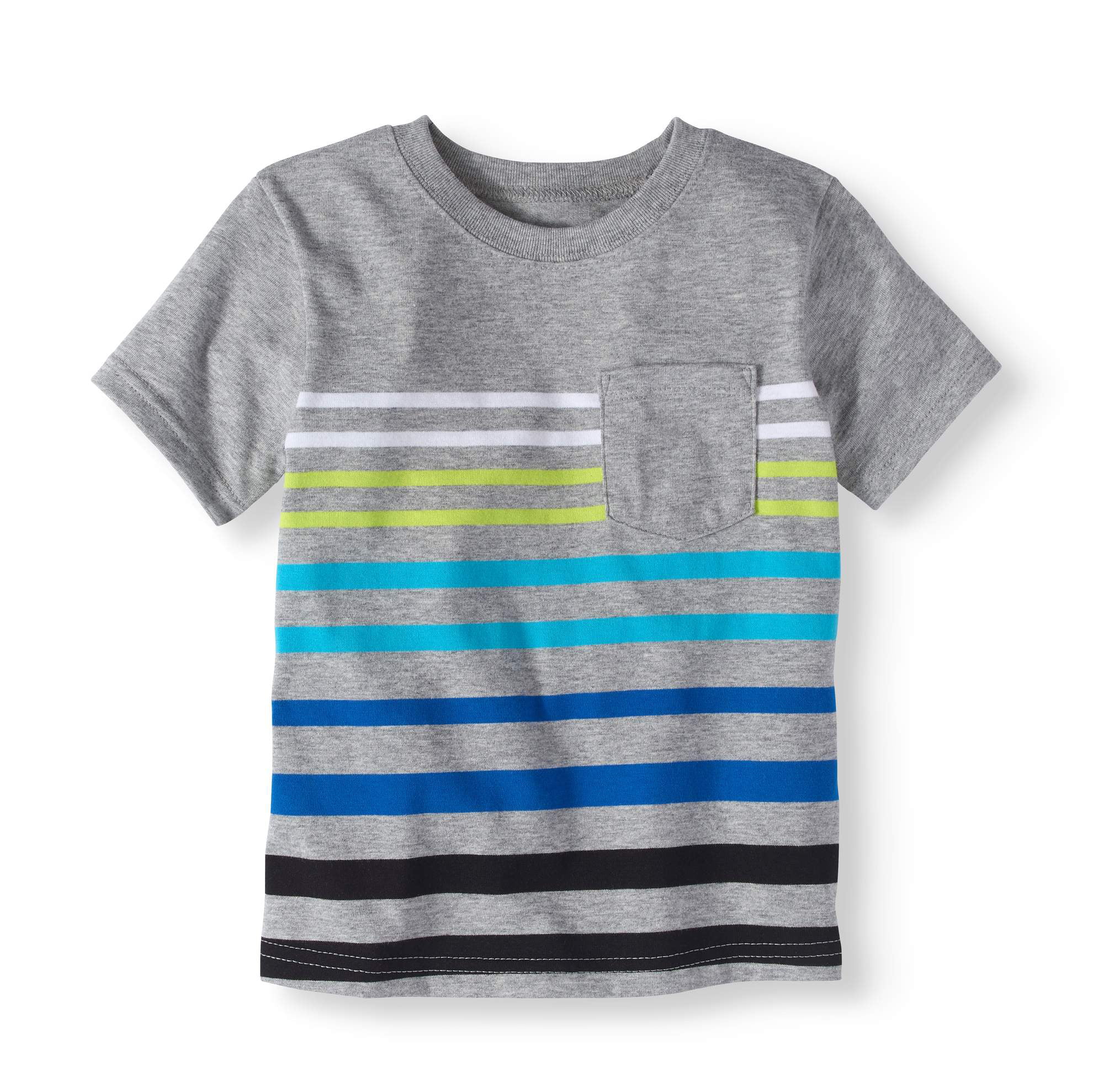 Toddler Boy Short Sleeve Stripe Pocket T-shirt - Walmart.com