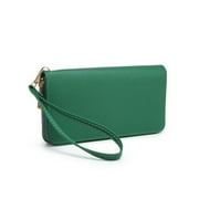 XB RFID Blocking Women's Wristlet Clutch Wallet, Green