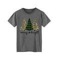 thumbnail image 4 of XCHQRTI Christmas Tree Shirt for Women Plus Size Tshirt Short Sleeve Graphic Top, 4 of 10