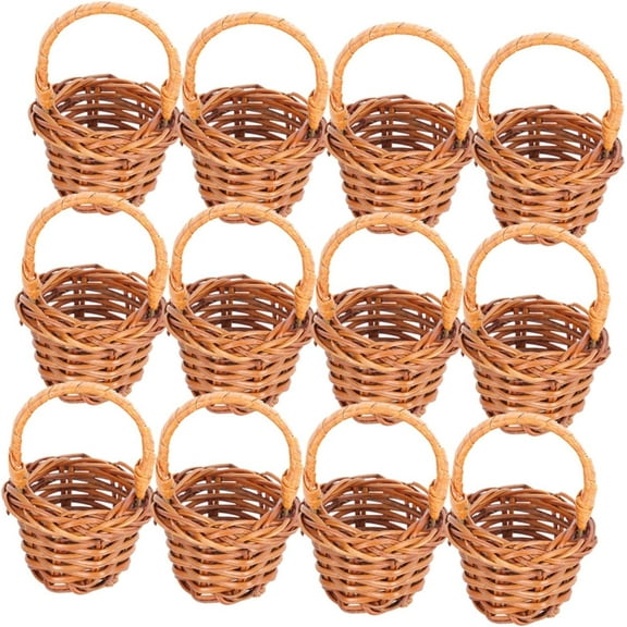 BESTONZON wedding ceremony supplies Miniature Flower Basket Plastic 12pcs