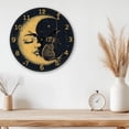 thumbnail image 5 of Moon Wall Clock 12 Inch Battery Operated Clocks Stars Cat Non Ticking Silent Wall Clock Decorative Clocks for Kitchen Living Room Bedroom Home Decor diy, 5 of 9