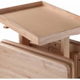thumbnail image 5 of Natural Wood 6 Piece TV Trays Set Featuring Four Folding Snack Tables, Removable Serving Tray, and Rolling Storage Stand with Locking Wheels, 5 of 8
