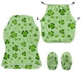 thumbnail image 4 of SCRAWLGOD St. Patrick's Day Shamrock Heart Print Light Green Print Gaming Chair Cover with Armrest Cover, Soft Computer Chair Seat Cover Backrest Slipcovers Rotating Desk Chair Seat Protectors, 4 of 7