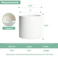 thumbnail image 3 of Mozing Ceramic Plant Pots Indoor - 8 x 8 inch Modern Flower Pot with Drainage Hole (White), 3 of 7