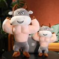 thumbnail image 1 of 2022 New Plush Muscle Cow Toy Cute Cattle Plush Stuffed Animals Cattle Soft Doll Kids Toys Birthday Gift for Children zhangmengya LED, 1 of 2