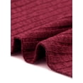 thumbnail image 5 of DARING DIVA Women's Plus Tops Crew Neck Button Decor Pullover Blouses 1X Burgundy, 5 of 6