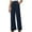 Dark Blue, variant on RQYYD Women's Wide Leg Pants High Waisted Solid Casual Slacks Work Pants Business Palazzo Trousers with Pockets