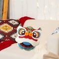 thumbnail image 4 of Tongina Chinese New Year Pillow Home Decoration Lion Lunar Asian Lucky Traditional Vintage Waist Cushion Holiday Throw 48x45cm blue, 4 of 10