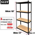 63" x 31" x 15" Boltless Shelving Unit 4Tier Warehouse Garage Shed